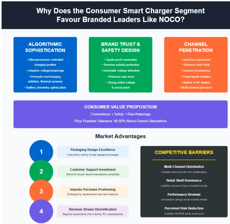 Consumer Smart Charger Segment Favour Branded Leaders Such As Noco