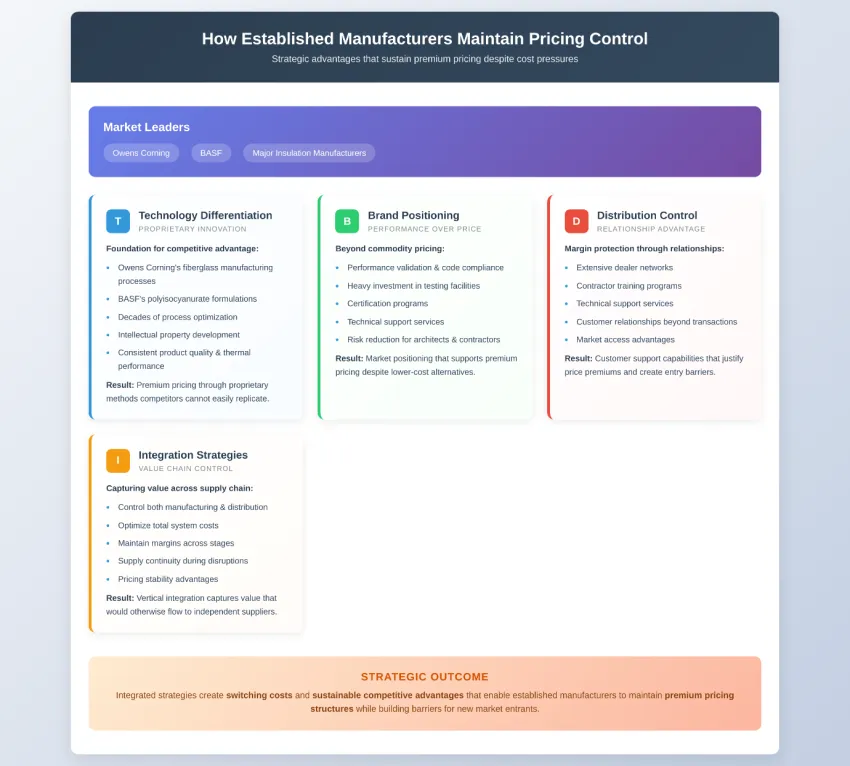 Established Manufacturers Maintaining Pricing Control Despite Cost Pressures