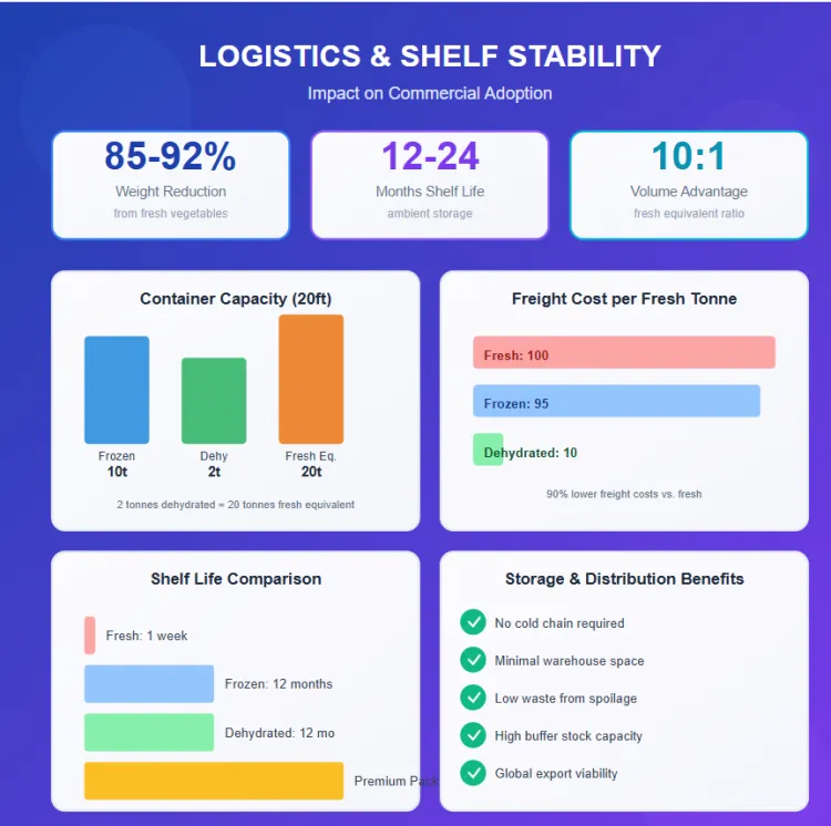 Logistics And Shelf Stability Influence Commercial Adoption