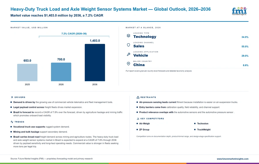 Heavy Duty Truck Load And Axle Weight Sensor Systems Market
