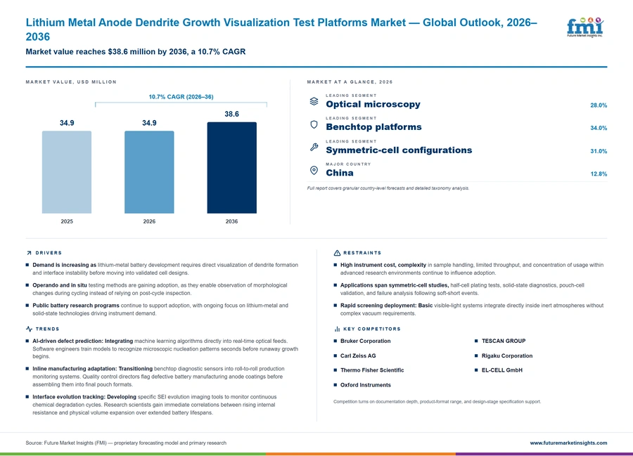 Lithium Metal Anode Dendrite Growth Visualization Test Platforms Market