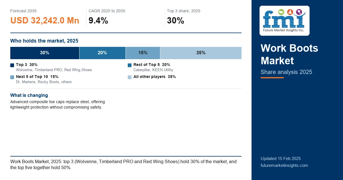Work Boots Market Share Analysis Work Boots Market Share Analysis