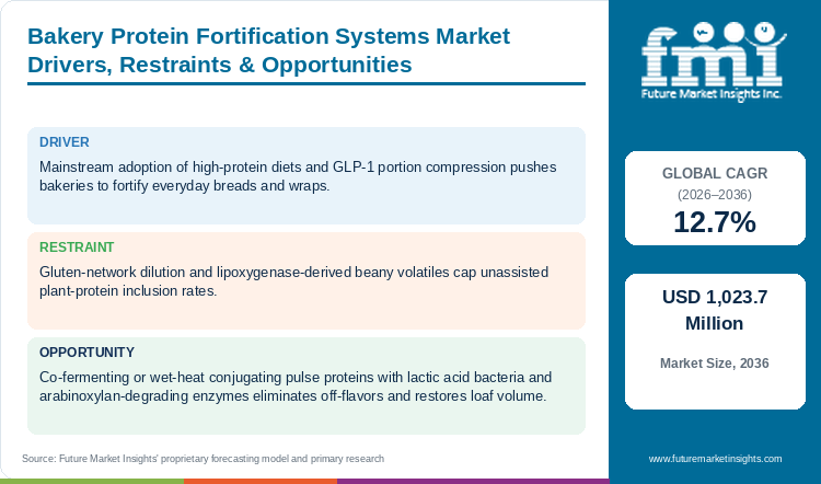 Bakery Protein Fortification Systems Market Drivers, Restraints & Opportunities