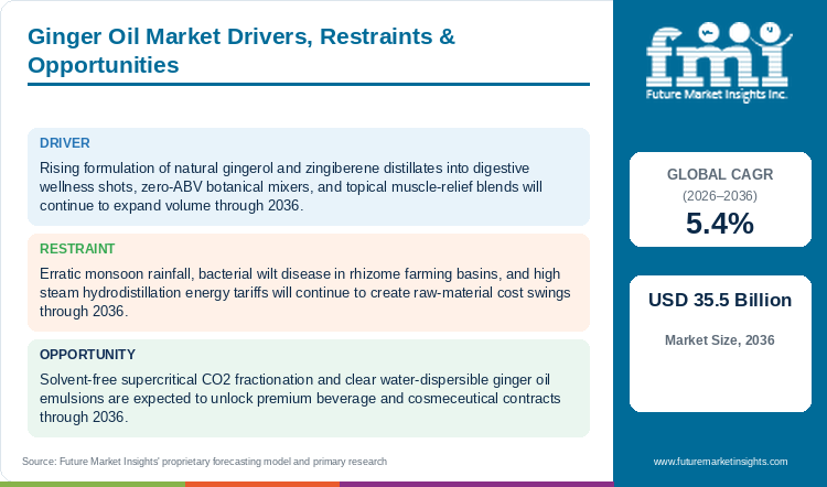 Ginger Oil Market Drivers, Restraints & Opportunities