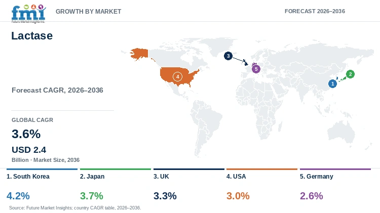 Lactase Market Growth by Market
