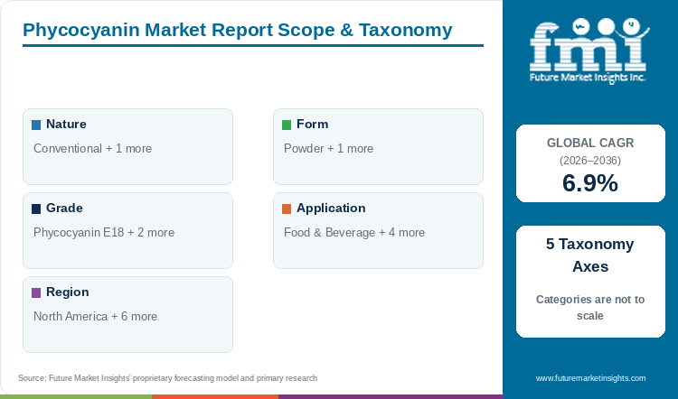 Phycocyanin Market Report Scope & Taxonomy Phycocyanin Market Report Scope & Taxonomy