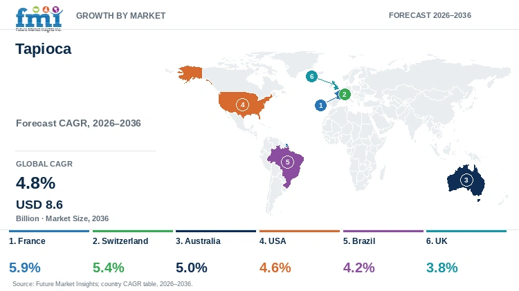 Tapioca Market Growth by Market Tapioca Market Growth by Market