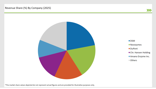 Asean Lactase Market Revenue Share By Company 2025