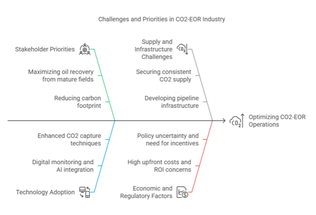 Challenges and Priorities in CO2 EOR Industry