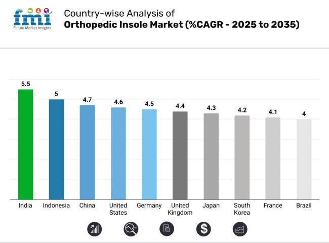 Country Wise Analysis For Orthopedic Insole Market Cagr 2025 To 2035