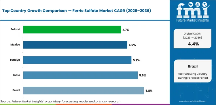 Ferric Sulfate Market Cagr Analysis By Country