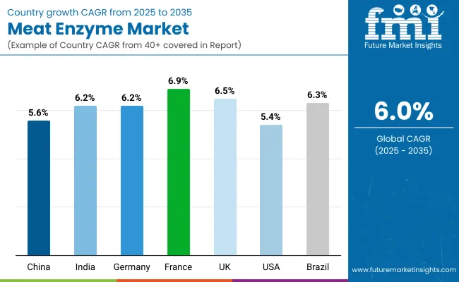 Meat Enzymes Market By Country