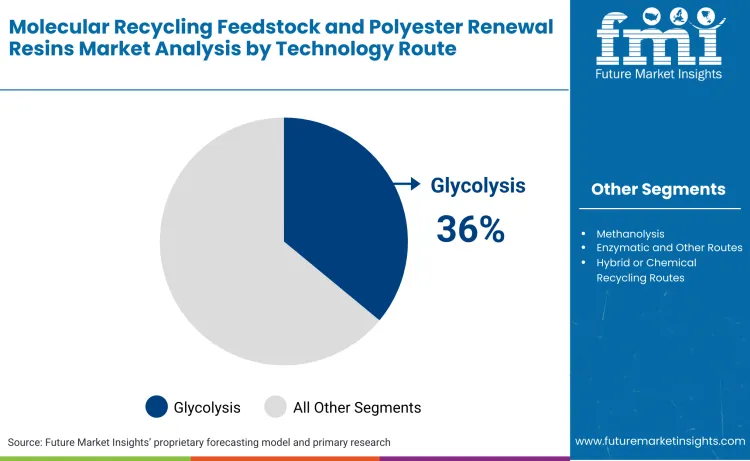 Molecular Recycling Feedstock And Polyester Renewal Resins Market By Technology Route