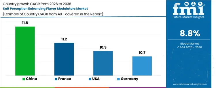 Salt Perception Enhancing Flavor Modulators Market Cagr Analysis By Country