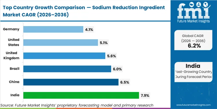 Sodium Reduction Ingredient Market Cagr Analysis By Country Sodium Reduction Ingredient Market Cagr Analysis By Country