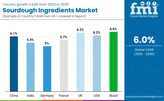 Sourdough Ingredients Market By Country