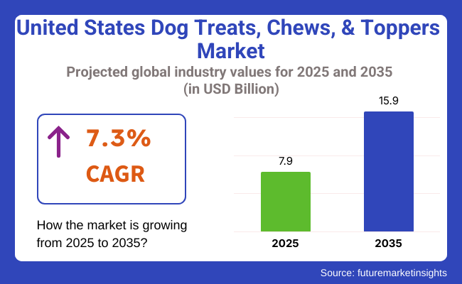 United States Dog Treats Chews And Toppers Market Projected Industry Values For 2025 And 2035