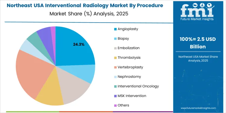 Usa Interventional Radiology Market Northeast Usa Market Share Analysis By Procedure