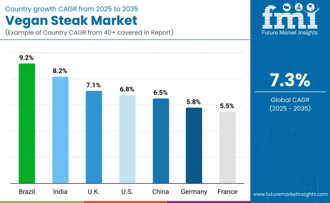 Vegan Steak Market By Country
