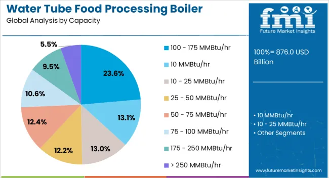 Water Tube Food Processing Boiler Market Analysis By Capacity