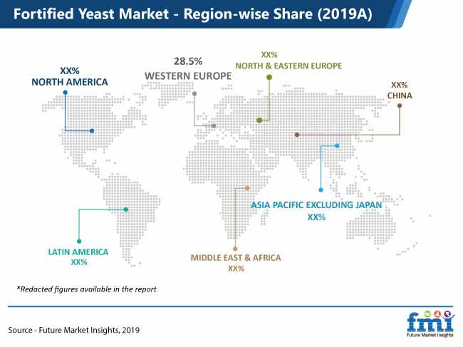 fortified yeast market region wise share