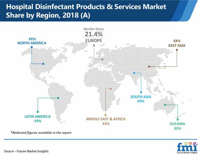 Hospital Disinfectants Market Share By Region hospital disinfectants market share by region