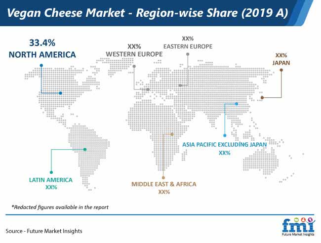 vegan cheese market region wise share